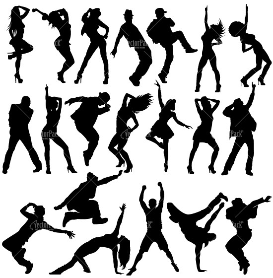 Dance Silhouette Vector 550x560 Dance Silhouette Vector