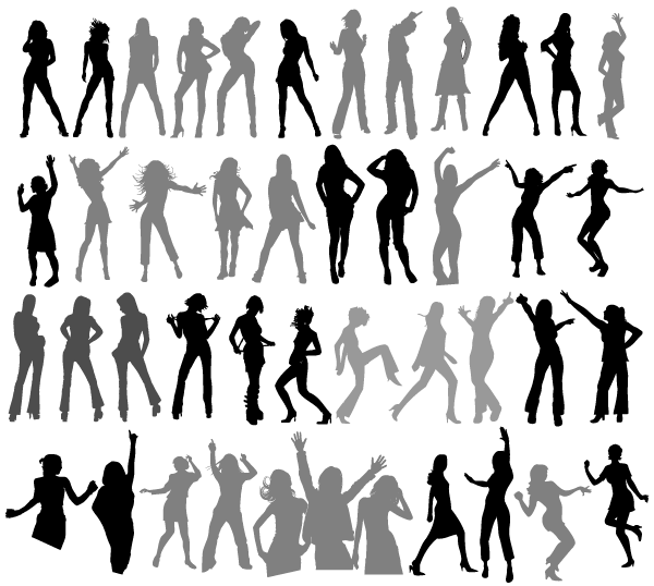 Dancing Girls Silhouettes Vector Free Free Vectors Silhouette 600x538 Dancing Girls Silhouettes Vector Free Free Vectors Silhouette