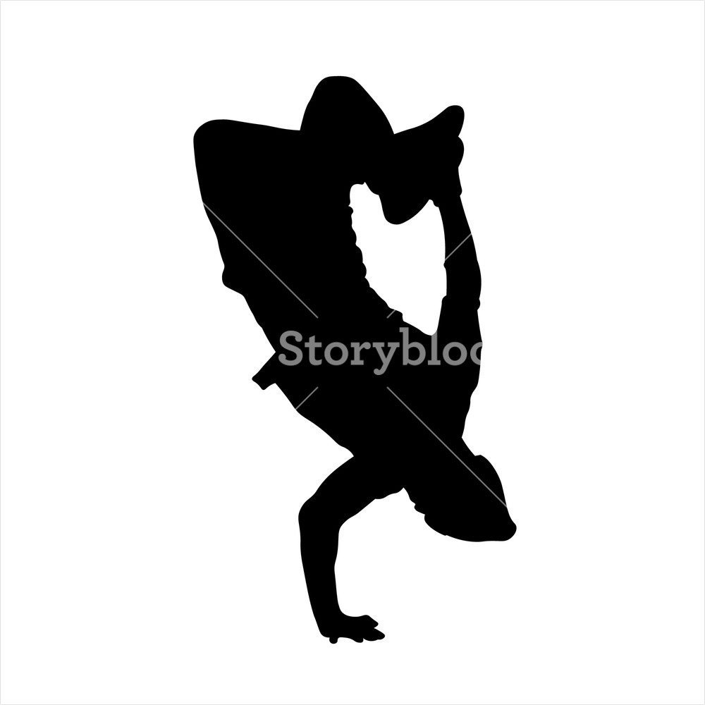 B Boy Doing Handstand In Dance Silhouette Vector Royalty Free 1000x1000 B Boy Doing Handstand In Dance Silhouette Vector Royalty Free