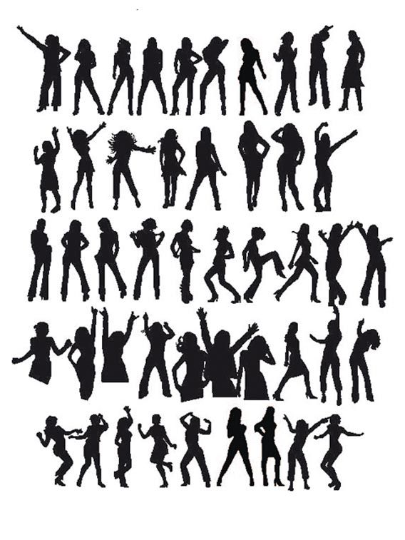 568x757 Download Free Vector Dancers Silhouettes