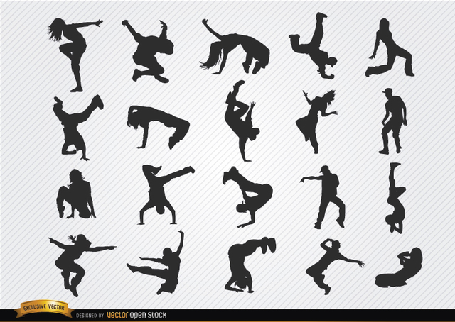 Free Vectors Break Dance Silhouettes Vector Open Stock 640x454 Free Vectors Break Dance Silhouettes Vector Open Stock