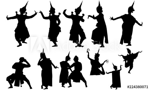 500x300 Traditional Thai Dance Dance Cri, Black Dancer