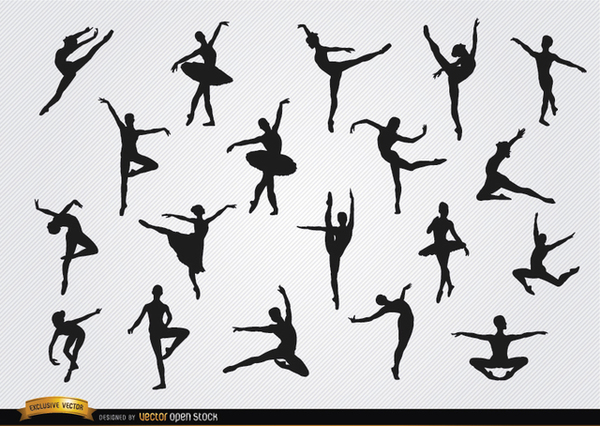 Ballet Dancer Silhouettes Set Free Vector Free Vectors Ui Download 600x426 Ballet Dancer Silhouettes Set Free Vector Free Vectors Ui Download