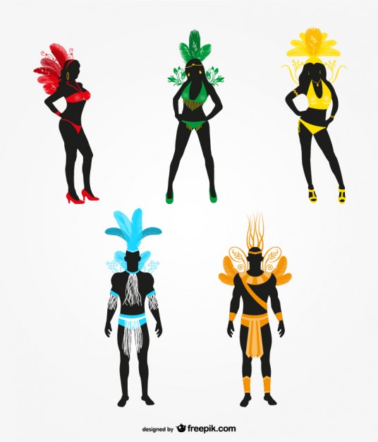 Carnival Dancer Silhouette Vector Free Download 536x626 Carnival Dancer Silhouette Vector Free Download