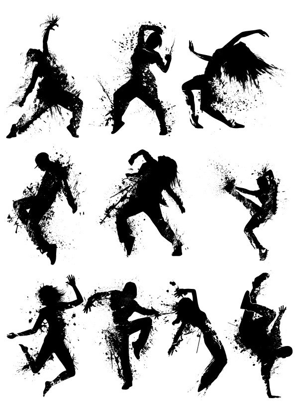 Hip Hop Dance Vectors Free Vector Cdr Download 595x842 Hip Hop Dance Vectors Free Vector Cdr Download