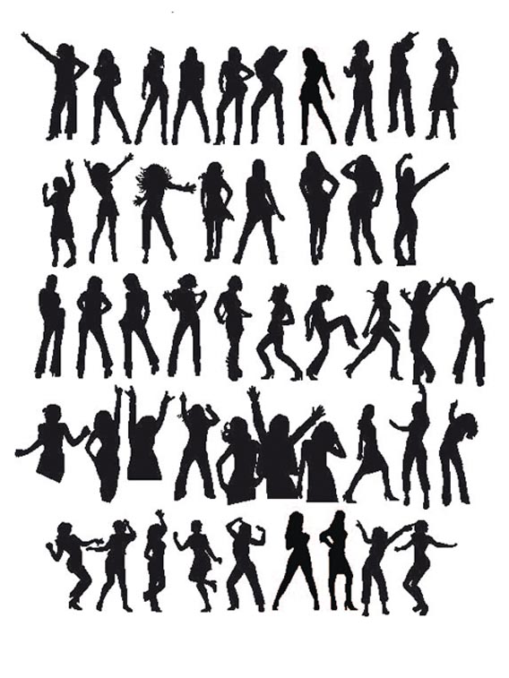 568x757 Free Dancer Silhouette Vector