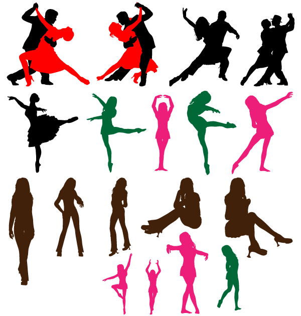 600x630 Free Dancing Couple Silhouettes Vector Art Download Free Vector