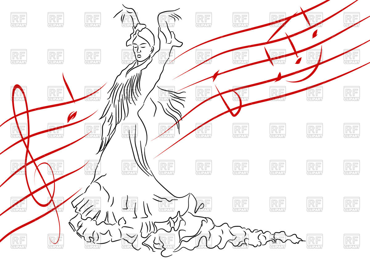 1200x848 Woman Dancing Spanish Dance Vector Image Of People Georgyfedotov