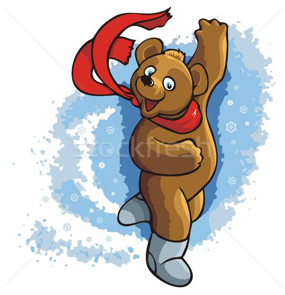 Dancing Bear Vector Illustration Sergey Oganesov 579x600 Dancing Bear Vector Illustration Sergey Oganesov