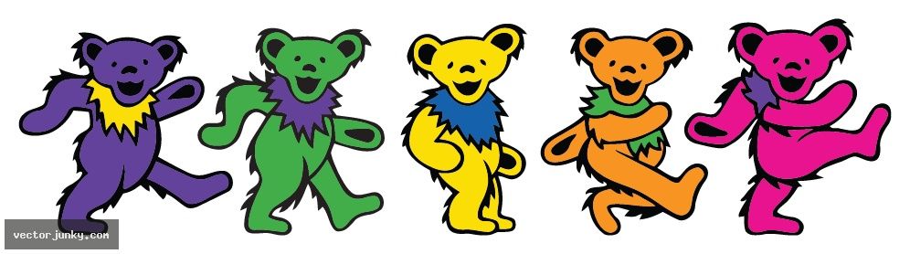 996x278 Grateful Dead Dancing Bears Vector High Quality Vector Grateful