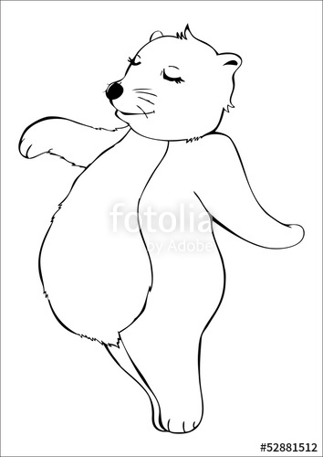 354x500 Outline Illustration Of Dancing Bear Stock Image And Royalty Free