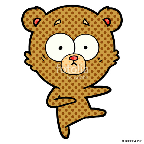 500x500 Nervous Dancing Bear Cartoon Stock Image And Royalty Free Vector