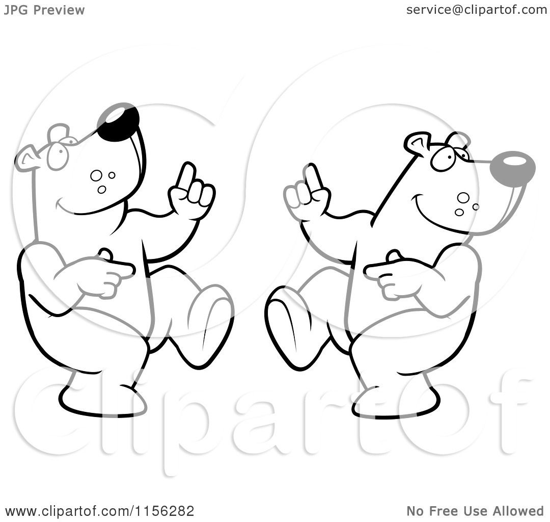 1080x1024 Cartoon Clipart Of A Black And White Digital Collage Of A Dancing