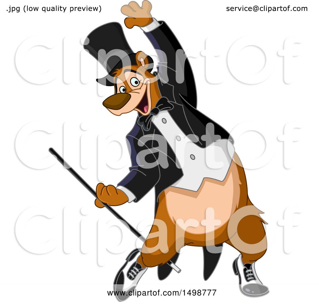 1080x1024 Clipart Of A Tap Dancing Bear