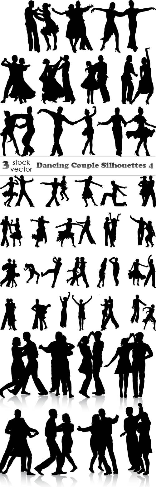 500x1564 Dancing Couple Silhouette Vector