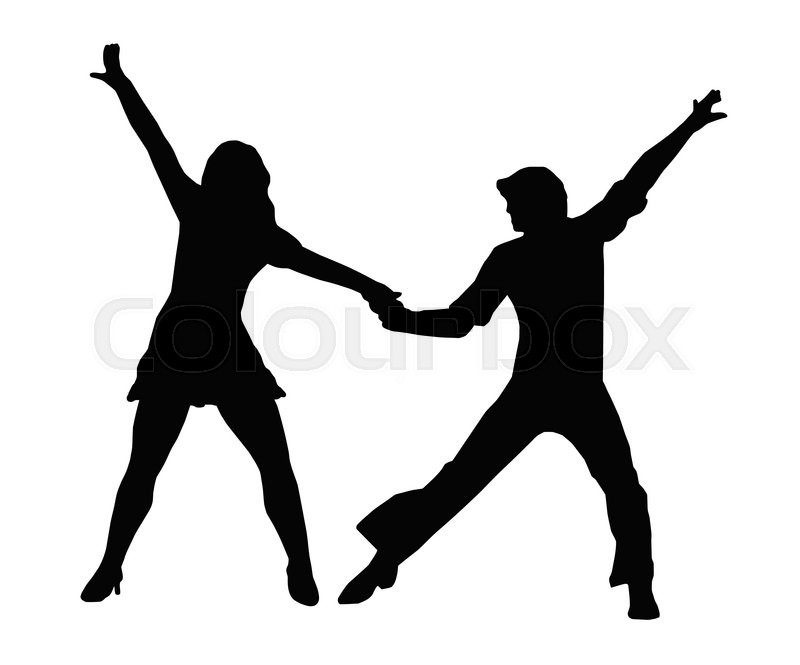 800x665 Dancing Couple Silhouette In Stock Vector Colourbox
