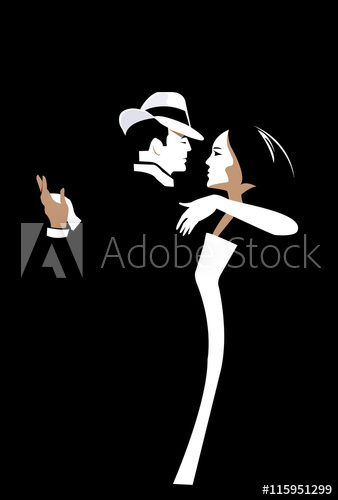 338x500 Dancing Couple Silhouette