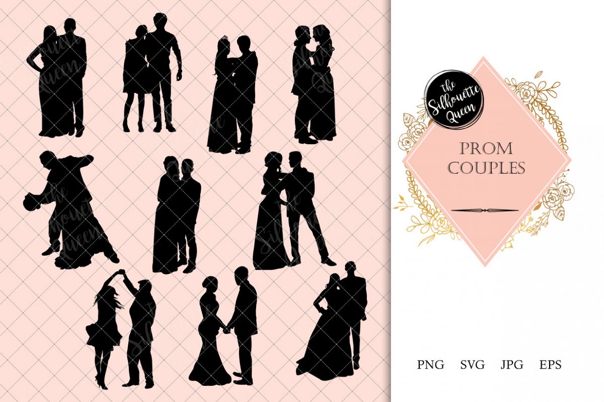 1200x800 Prom Couple Silhouette Ballroom Dance Vector Bride And G