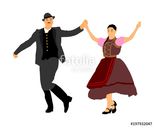 500x414 Hungarian Folk Dancers Couple Vector Germany Folk Dancers Couple