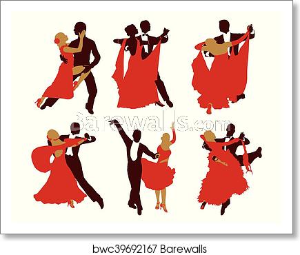 Set Of Silhouettes Of Dancing Couples Vector Silhouettes, Art 435x370 Set Of Silhouettes Of Dancing Couples Vector Silhouettes, Art