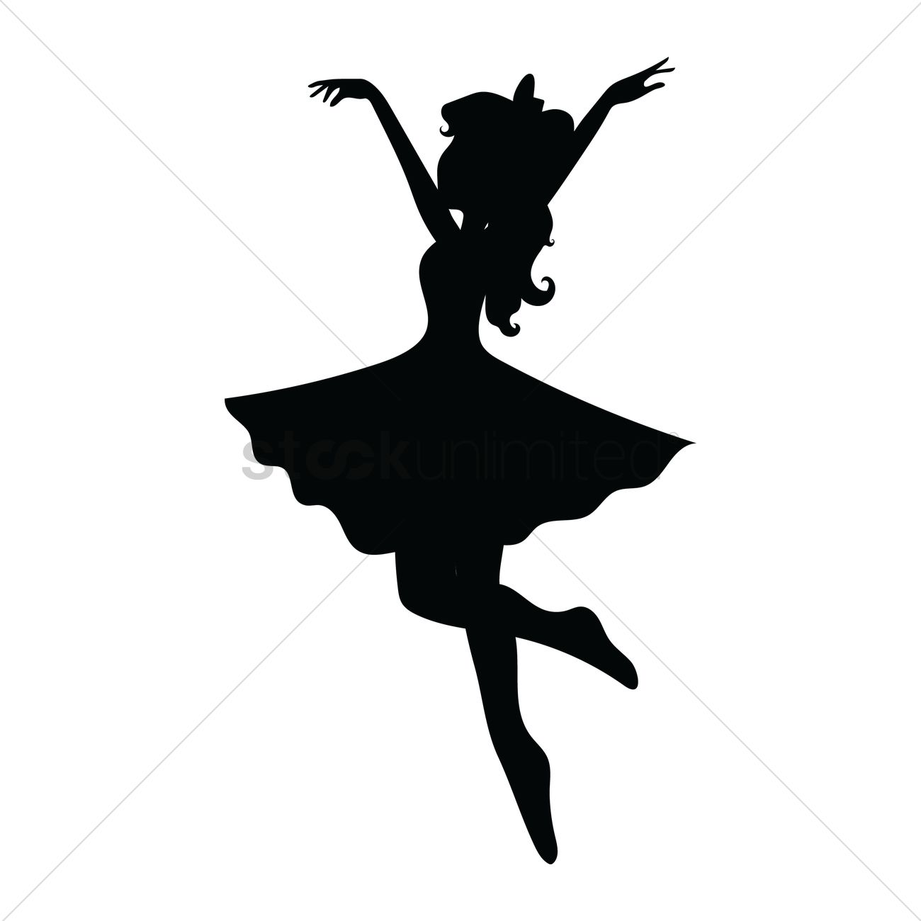 1300x1300 Girl Dancing Vector Image
