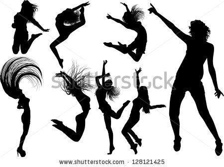 450x336 Collection Of 'girls Dancing Silhouette' Download More Than