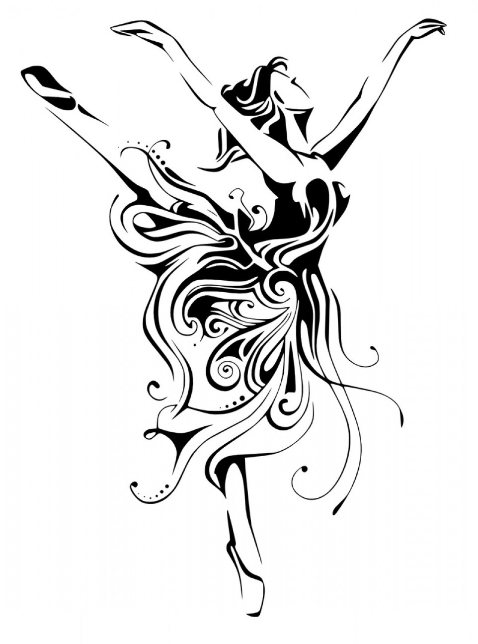 962x1296 Dance Girl Vector Free Download Design Handandbeak