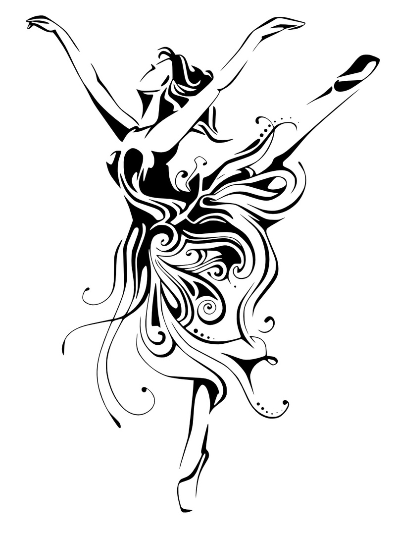 802x1080 Dance Girl Vector Free Download Design