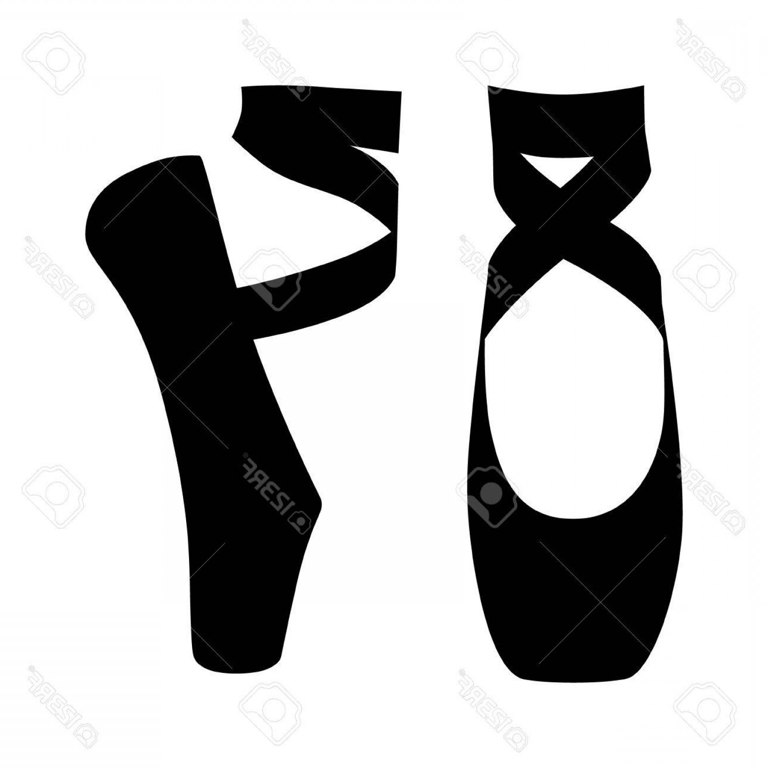 1560x1560 Photostock Vector Ballet Dance Dancing Shoes Or Slippers In En