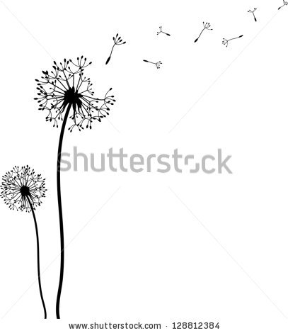 Dandelion Silhouette Vector