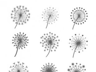 310x233 Dandelion Silhouettes Pack Free Vector Free Vectors Ui Download