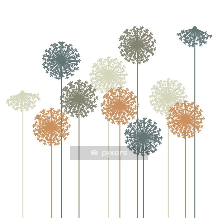 700x700 Abstract Dandelion Silhouette