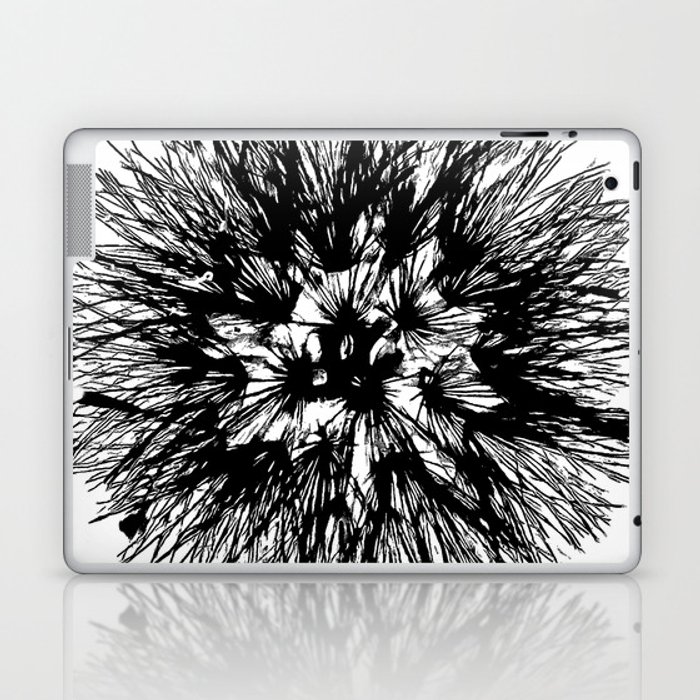 700x700 Make A Wish Dandelion Vector In Black Laptop Ipad Skin