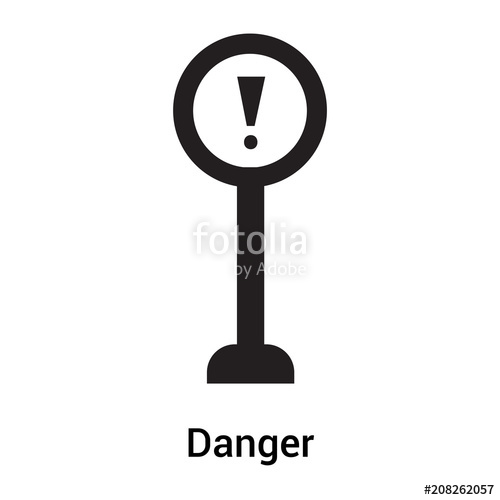 500x500 Danger Icon Vector Sign And Symbol Isolated On White Background