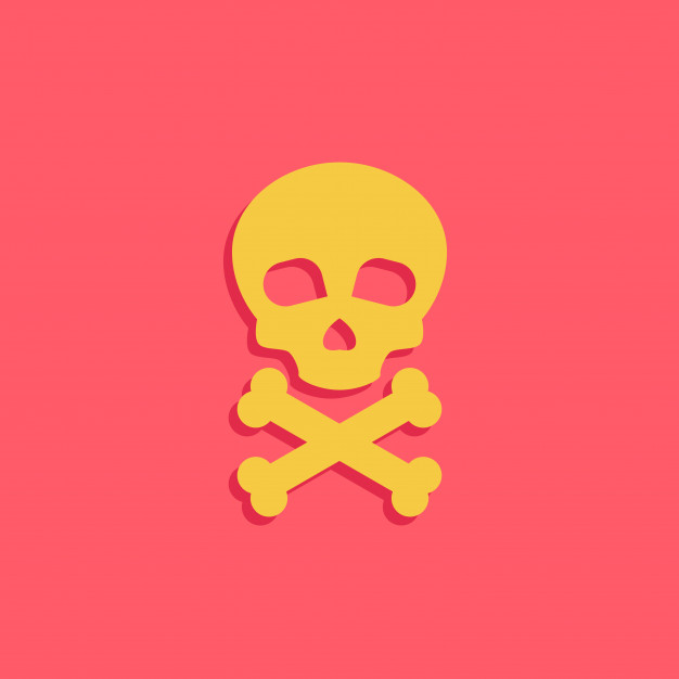 626x626 Danger Icon With Skull And Bone Vector Vector Premium Download