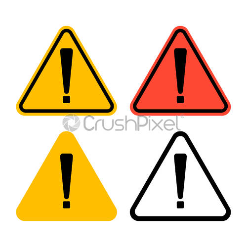 500x500 Exclamation Mark Symbol,warning Dangerous Icon On White Background
