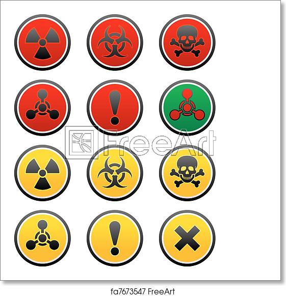 561x581 Free Art Print Of Symbols Of Hazard Symbols Of Hazard