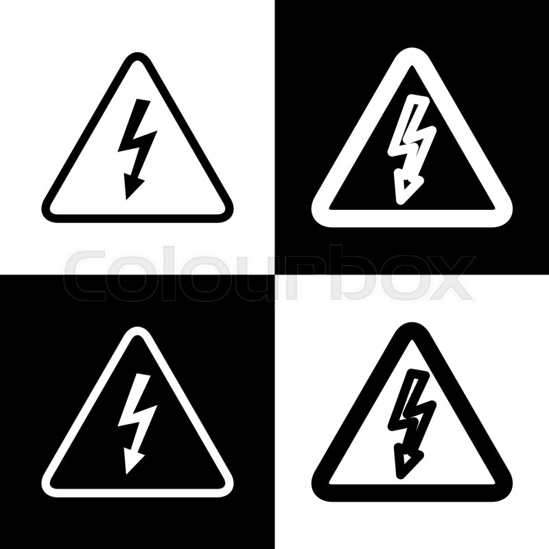 800x800 High Voltage Danger Sign Vector Stock Vector Colourbox