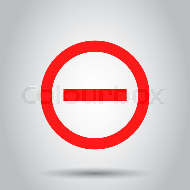 800x800 Stop Sign Vector Icon In Flat Style Stock Vector Colourbox