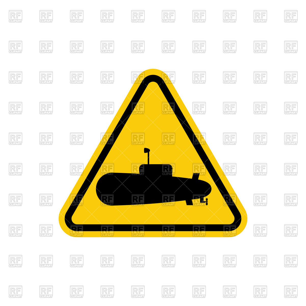 1200x1200 Submarine Danger Sign Vector Image Of Signs, Symbols, Maps