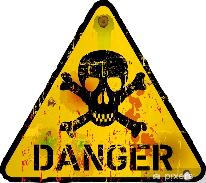 700x623 Danger Sign, Warning Prohibition Sign, Vector Wall Mural