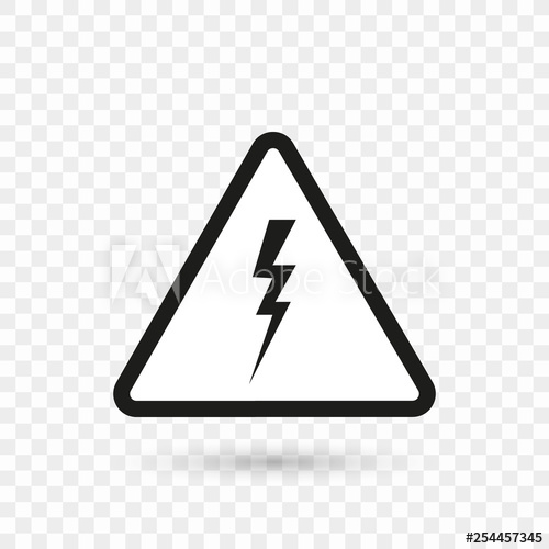 500x500 Danger Symbol Triangle On Transparent Background Warning Sign