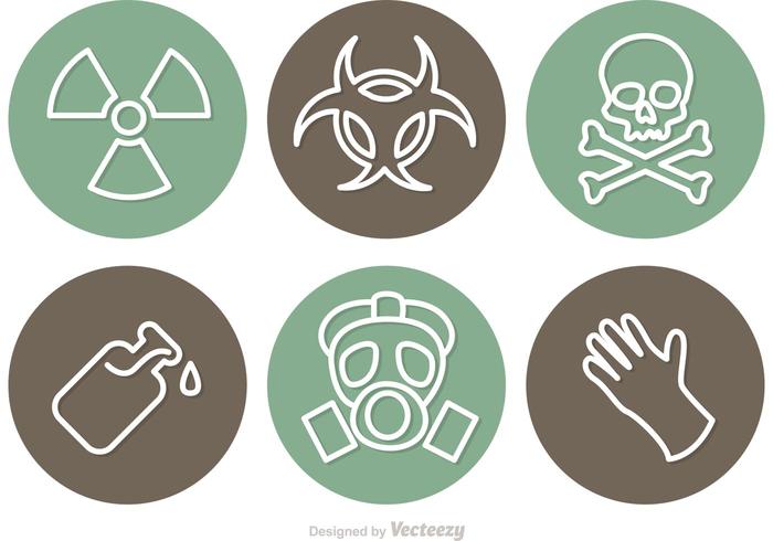 700x490 Circular Danger Vector Icons