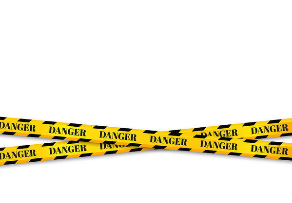 599x418 Isolated Lines Of Insulation Realistic Warning Tapes Signs