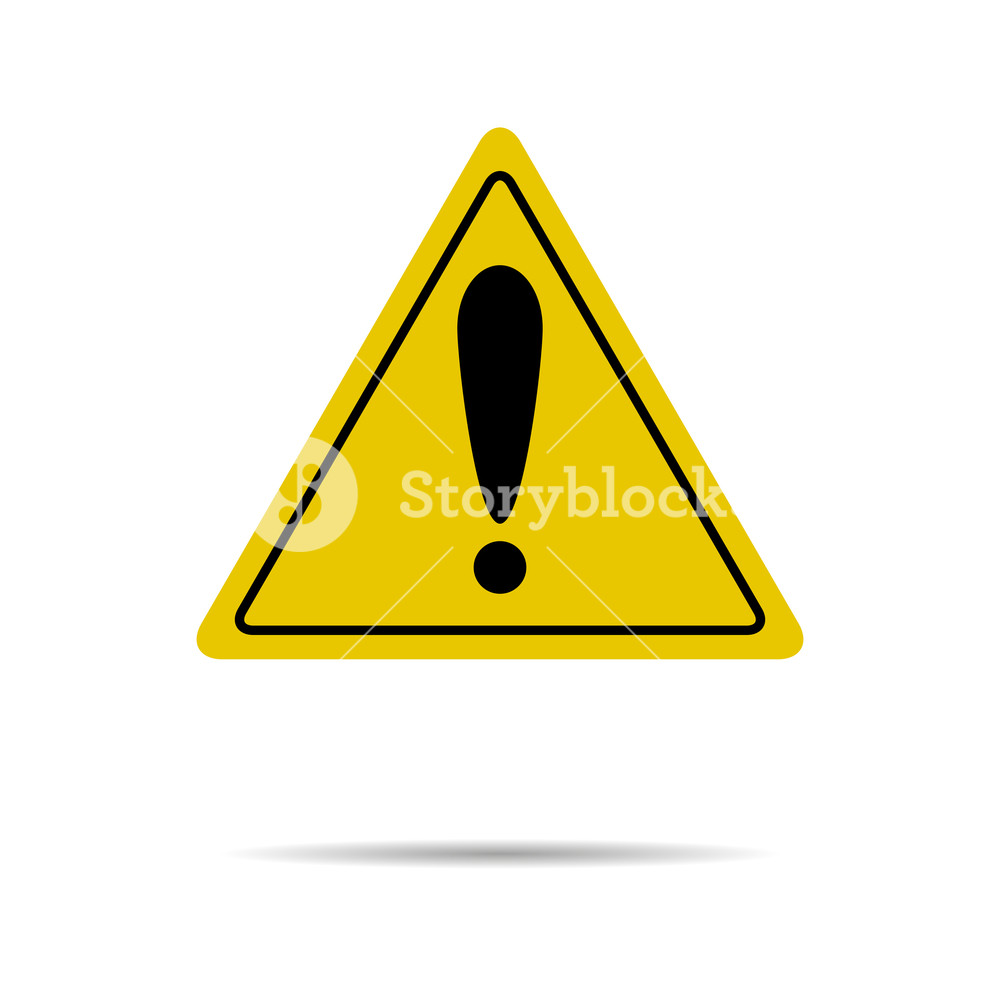 1000x1000 Sign Of Attention And Exclamation In Yellow Triangle Attention