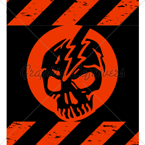 500x500 Skull Symbol Red Danger Vector Gl Stock Images