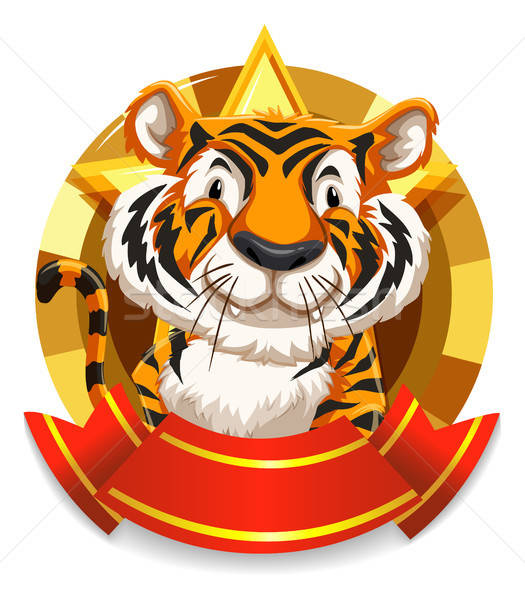 525x600 Banner Design With Wild Tiger Vector Illustration Daniel Cole