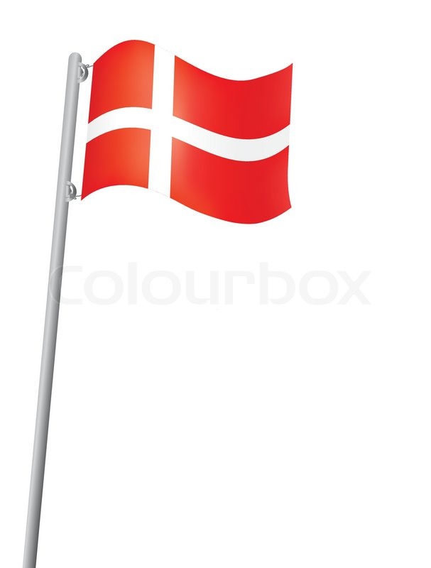 Danish Flag On A Flagstaff Vector Stock Vector Colourbox 607x800 Danish Flag On A Flagstaff Vector Stock Vector Colourbox