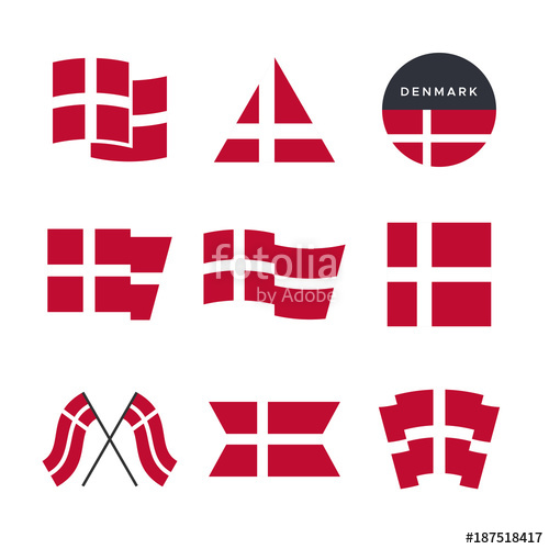 Denmark Flag Vector Icons And Logo Design Elements With The Danish 500x500 Denmark Flag Vector Icons And Logo Design Elements With The Danish