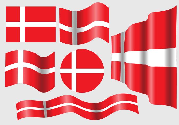 Danish Flag Vector Set 700x490 Danish Flag Vector Set